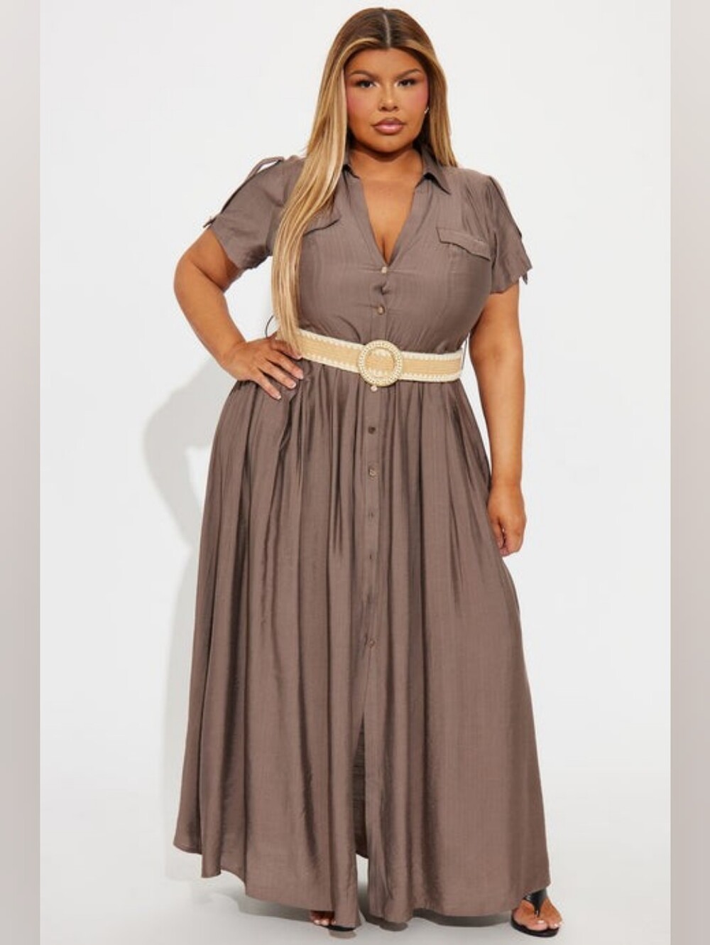 Laurel Linen Maxi Shirt Dress